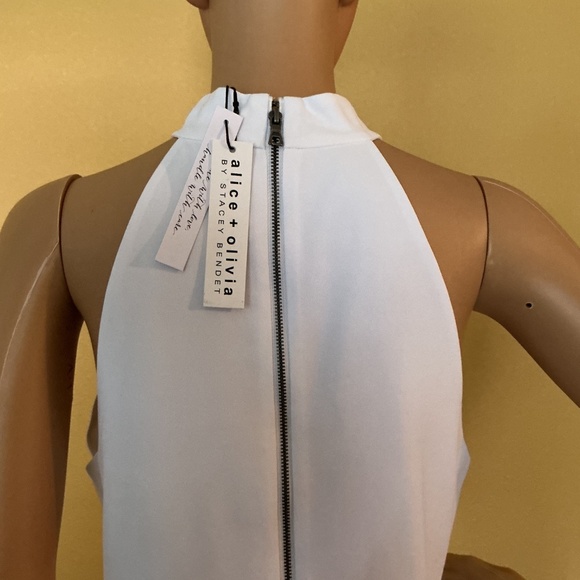 Alice and Olivia Dress NWT White Size S - Picture 6 of 10